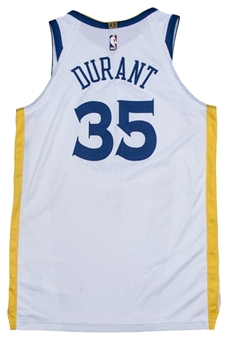 2017-18 Kevin Durant Game Used Golden State Warriors Home Jersey Photo Matched to 12/27/2017 Game Vs Utah Jazz (Resolution Photomatching)